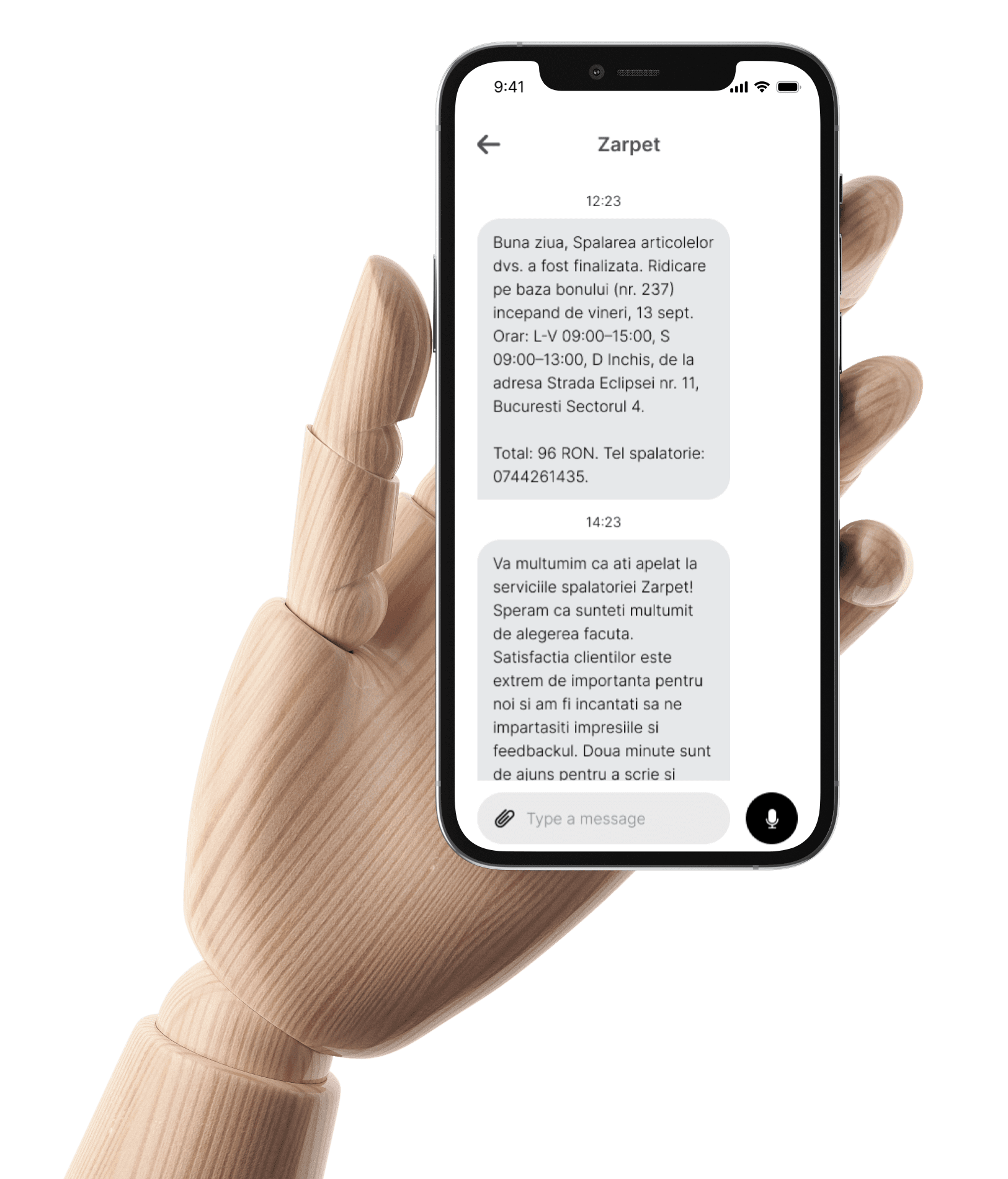 Una dintre multele funcționalități din Zarpet.