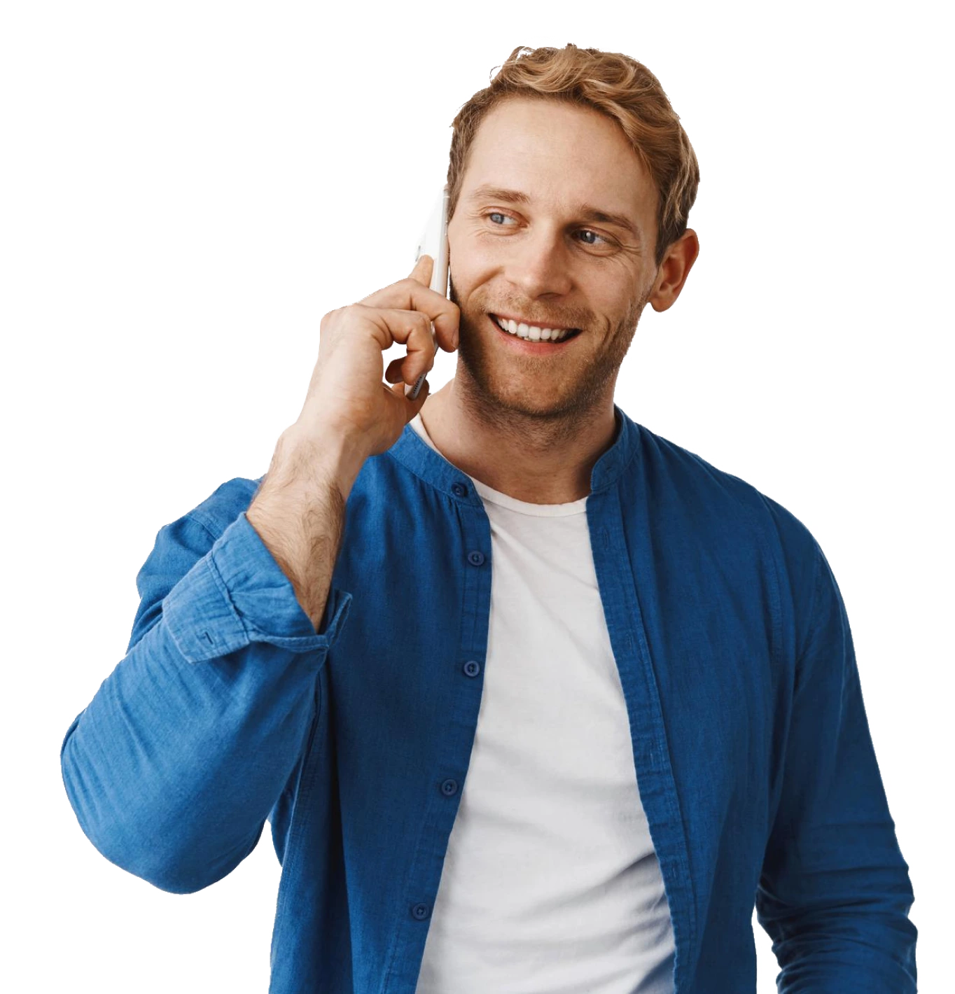 Client vorbind la telefon